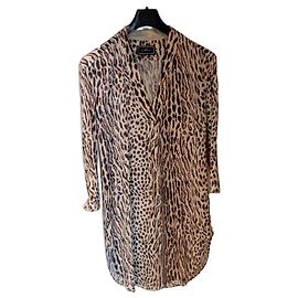 By Malene Birger Vestido estampado de leopardo Marrom Preto Branco Estampa de leopardo