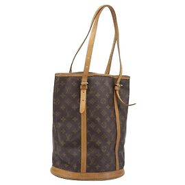 LOUIS VUITTON Bolsa de Ombro Monogram Bucket GM M42236 LV Auth ARZ501 Monograma