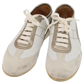 Hermès HERMES Sneakers Leather White Auth 174640A White