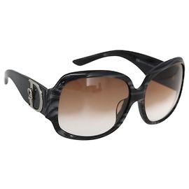 Gafas de sol Christian Dior de plástico negras Auth hk3688A Negro