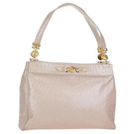Versace Sac fourre-tout en cuir embossé rose doré Auth am11239A Rose Doré