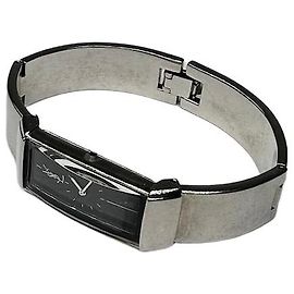 Relógio de quartzo prateado vintage Yves Saint Laurent OFF Prata