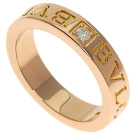 Bulgari Bvlgari Double Logo 1P Diamond Ring in 18K Pink Gold Other