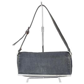 Bolsa de ombro mini Fendi em denim Azul marinho