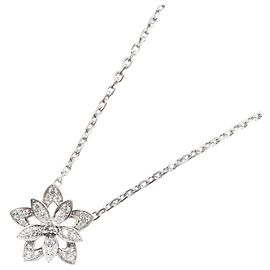 Van Cleef & Arpels Mini Lotus Diamant Halskette Silber Andere