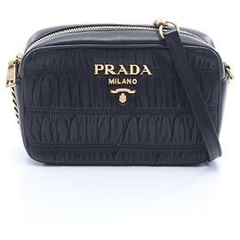 Bolsa de Ombro Prada Nappa Gaufre Preto