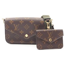 Bolsa de Ombro Multi Pochette Felicie da Louis Vuitton Marrom Verde Monograma