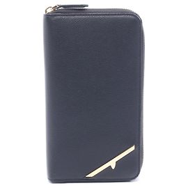Fendi Bugs Eye Round Long Wallet Black
