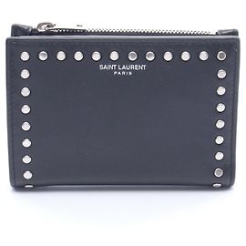 Yves Saint Laurent schwarze Bi-Fold-Geldbörse Schwarz