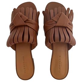 Robert Clergerie Leather Sandals Cognac Cognac