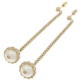 Orecchini a perno Chanel Chain Coco Mark D'oro