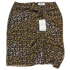 Falda corta estampada drapeada Isabel Marant Etoile Beige Amarillo Verde Oscuro Beige Amarillo Verde oscuro