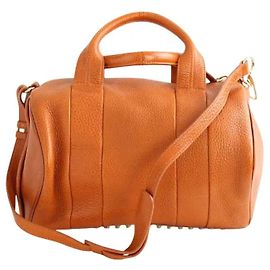 Bolsa Alexander Wang Rocco Duffle de couro laranja Laranja