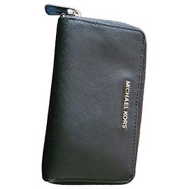 Cartera de cuero negra Michael Kors Negro