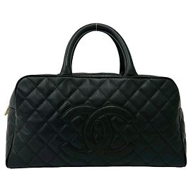 Sac à main Chanel Vintage Matelassé Coco Mark Noir