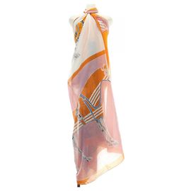 Accesorio de algodón Pareo Hermès Azul