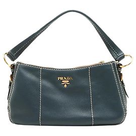 Prada Blue leather shoulder bag Blue