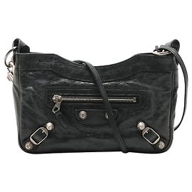 Balenciaga Sac banane géant noir Noir