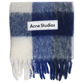 Acne Sciarpa a quadri Blue Vally Blu