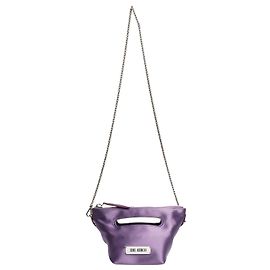 Attico Borsa a tracolla in satin viola Porpora