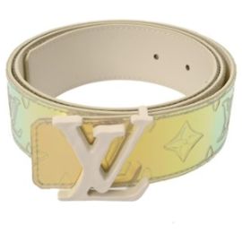 Cintura a forma di LV Monogram Prism di Louis Vuitton Argento