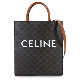 Céline Celine Triomphe Small Vertical Cabas Tote Brown