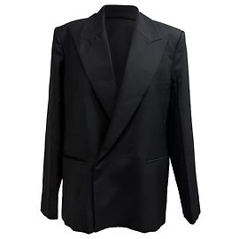 Victoria Beckham X Mango Adjustable Back Strap Blazer in Black Polyester  Black