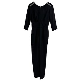 Ba&sh Jumpsuit mit Rundhalsausschnitt aus schwarzem Polyester Schwarz