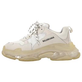 Baskets Balenciaga Triple S à semelle transparente en polyester blanc Blanc