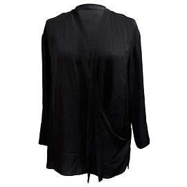 Blusa Theory in seta nera Nero