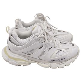 Baskets Track Balenciaga en Polyuréthane Blanc Blanc Écru