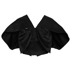 Crop Top Louis Vuitton in Seta Nera Nero