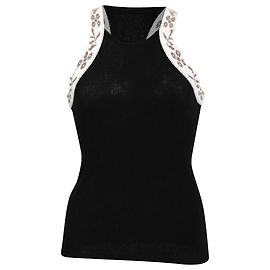 Schwarzes Woll-Top mit Pleiadi-Pailletten von Max Mara Schwarz