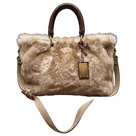 Bolsa de mão Car Shoes em pele de cervo e pele sintética Multicor