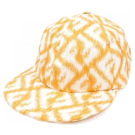 Fendi Hat White Orange
