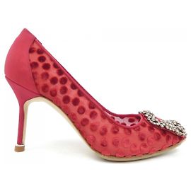 Pompes HANGISI de Manolo Blahnik Rouge