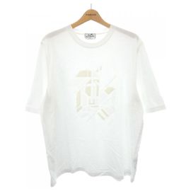 Camiseta de algodón XXL de Hermès Blanco
