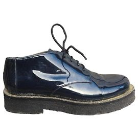 Avril Gau Derbies Navy Blue Patent Leather Navy blue