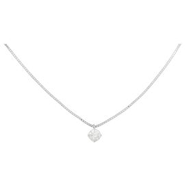Autre Marque PT900 PT850 Diamond Necklace Silvery