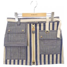 Louis Vuitton Stripe Skirt Blue