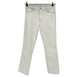 Frame Denim Jeans bianchi con cuciture blu Bianco