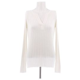 Totême Top en maille blanche Blanc