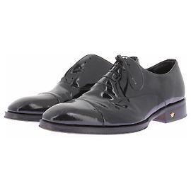Versace Derbies pretas em couro Preto