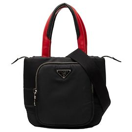 Sac à main petit modèle Cargo de Prada Noir Rouge