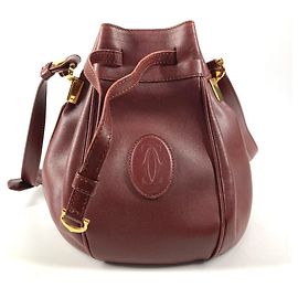 Borsa a Spalla Cartier Vintage Must Line Bordò