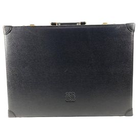 Loewe Vintage Logo Anagram Attache Case Black