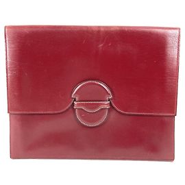 Hermès Hermes Vintage Handbag in Wine Red Leather Dark red