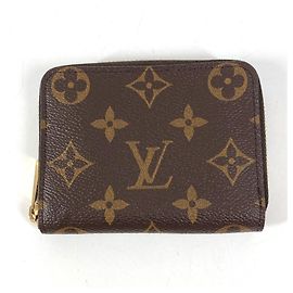 Monedero Zippy Monograma Louis Vuitton Castaño