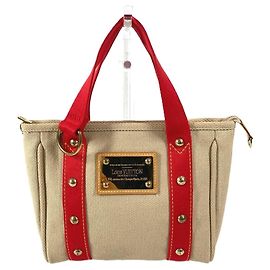 Borsa Tote Louis Vuitton Antigua Cabas PM Rosso Beige
