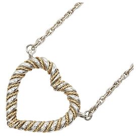 Colar em forma de coração Twist da Tiffany & Co. Prata Dourado
